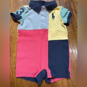 Ralph Lauren Colorblock Polo Romper